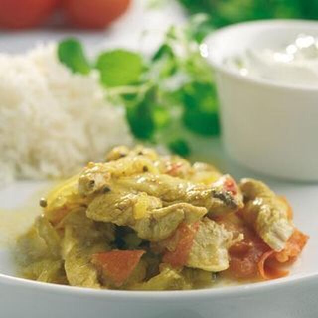 Indisk kycklingcurry