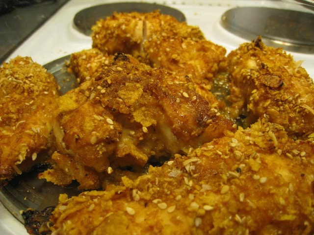 Kyckling panerad i cornflakes