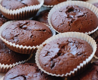 Chokladmuffins med nutellafyllning