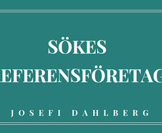 SÖKES REFERENSFÖRETAG FÖRELÄSNING/WORKSHOP PERSONLIG UTVECKLING 2019