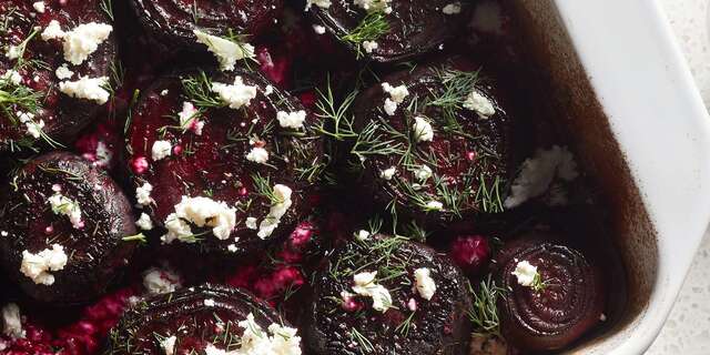 Melting Beets with Goat Cheese