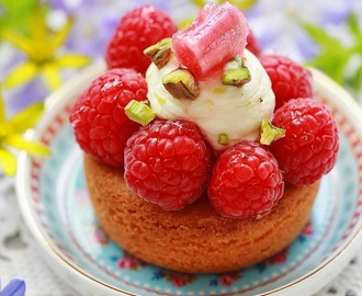 Raspberry Strawberry and rhubarb tart...feeling summer in the air