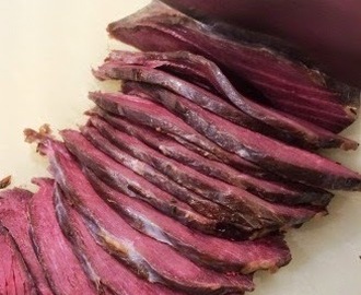 Tjälknul (tjälknöl) på Kanadagås med rotfruktsrösti och grönpepparsås