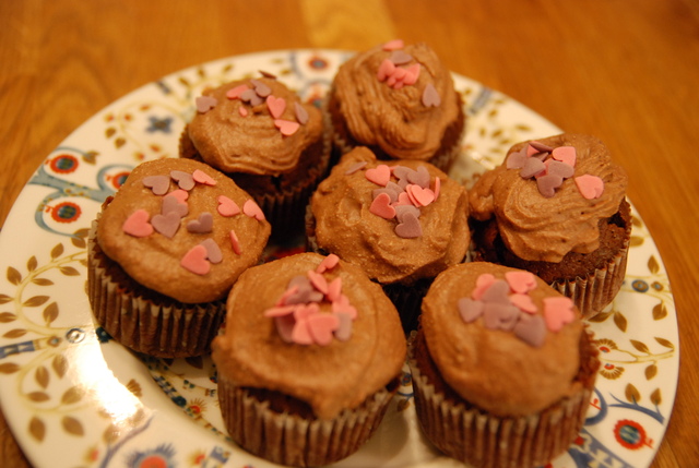 Cupcakes med fyllig chokladsmak