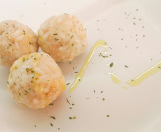 Polpette fredde di riso, tonno e limone