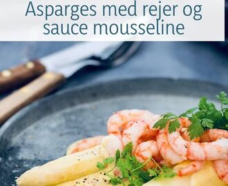 Asparges med sauce mousseline og rejer - forårsagtig forret eller frokost | Opskrift | Opskrifter, Asparges, Frokost