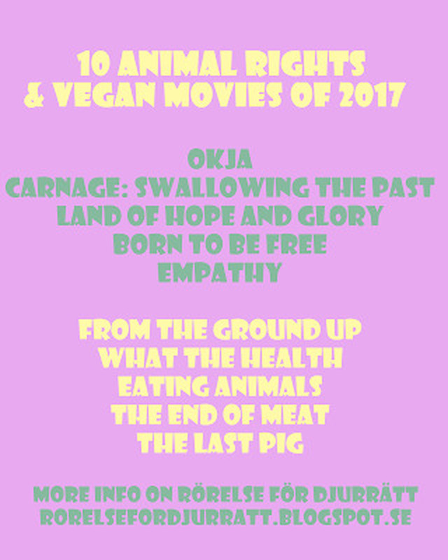 10 of the Best Animal Rights & Vegan Movies of 2017!