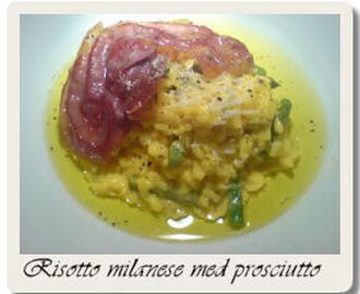 Risotto alla Milanese med tryffel och bräckt prosciotto