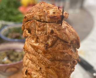 Shawarma med kyckling eller halloumi