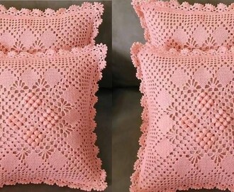 Almofada em Crochê Pipoca | Crochetaria Oficial