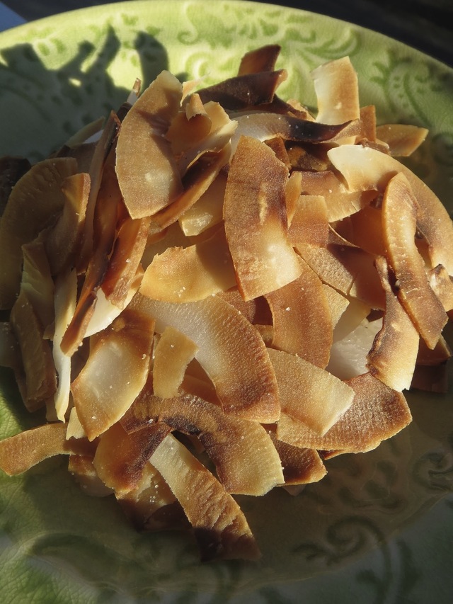 Rostade kokoschips