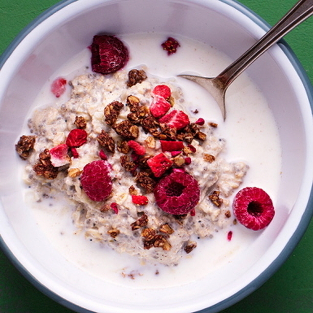 Overnight oats med chiafrön och äpple