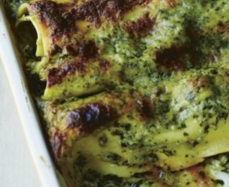 Cannelloni al Pesto Genovese
  										Cannelloni with Pesto and Béchamel Sauce