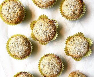 fredagsfika: citronmuffins med blå vallmofrön