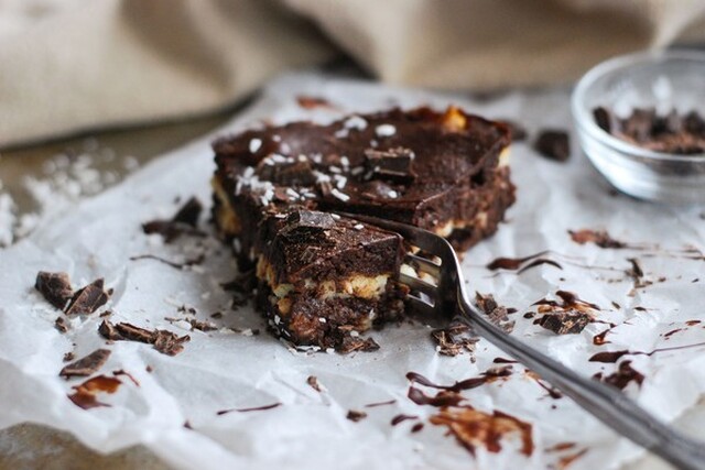 Kladdkaka med krämig kokos