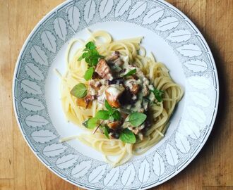 Pasta med gula kantareller