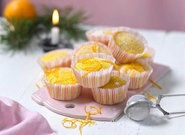 Muffins med saffran och apelsin