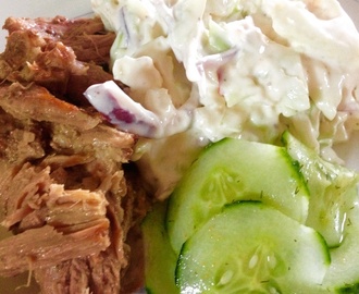 Pulled pork och coleslaw!