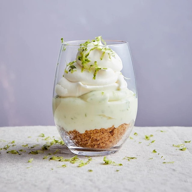 Key lime pie i glas