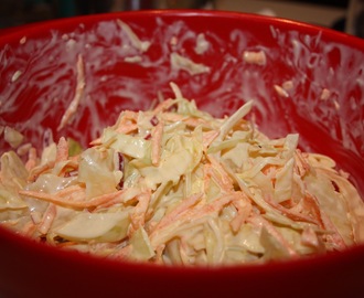 Panerad fisk med Coleslaw