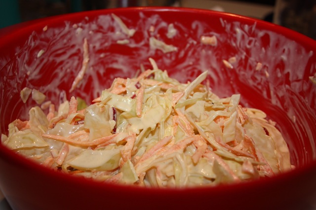 Panerad fisk med Coleslaw