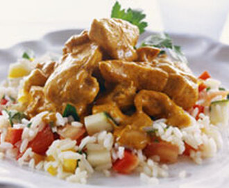 Kyckling med currysås - 400 kcal