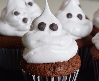 Glutenfria spökcupcakes till Halloween