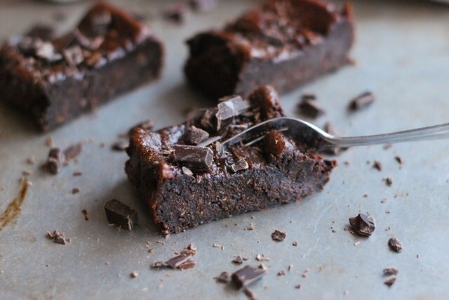 Vegansk Chocolate chip brownie