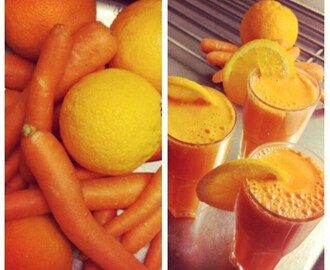 Morot och apelsin juice