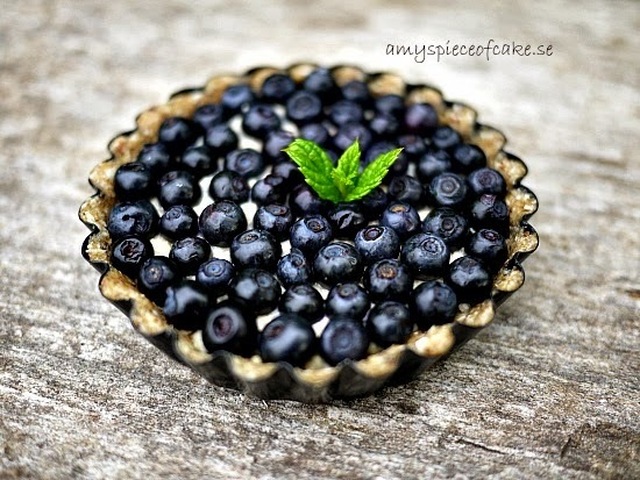Raw Blåbärspaj - Raw Blueberry Pie