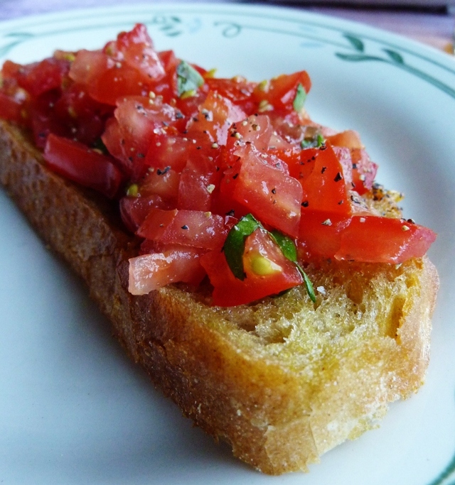 Tomatbruschetta, enkelt men såååååå gott