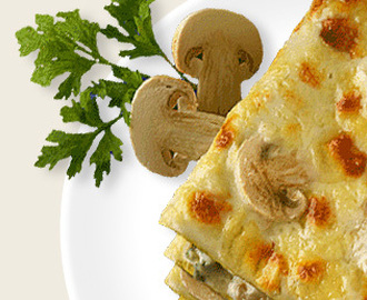 Lasagne con Spinaci med svamp och gorgonzola