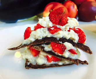Lyxiga chokladflarn med mascarpone och jordgubbar – sockerfritt!