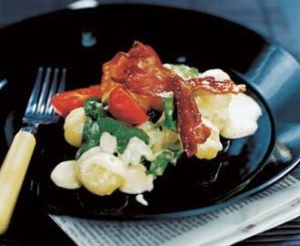 Gnocci med ostsås och bacon