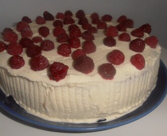 The raspberry and vanilla cake