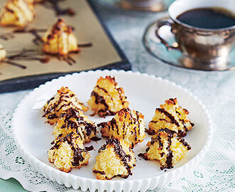 Kokostoppar med apelsin och mörk choklad