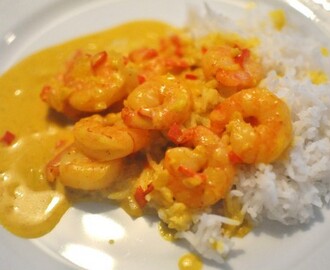 Inspiration från Indien – Scampi med curry- och ingefärsås