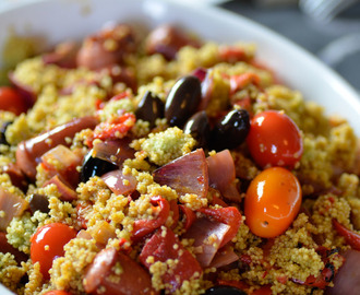 Örtkryddad couscous med Merguez