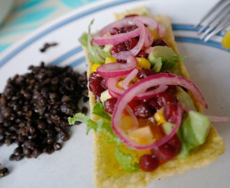 Vegetariska tacos med linser