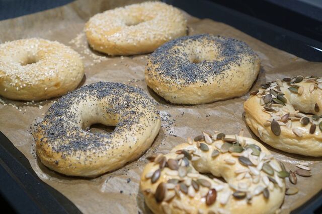 Bagels med olika frön