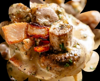 creamy garlic mushrooms & bacon