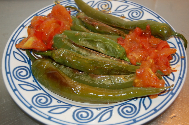 Fyllda gröna chilli