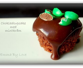 Chokladcupcake med mintkräm