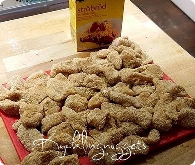 Krispiga kyckling nuggets