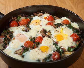 Spenat Shakshuka