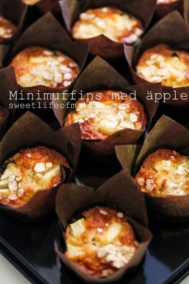 Supergoda mini-muffins med äpplen (GF)