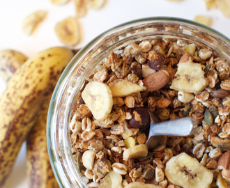 Granola med leopardbanan