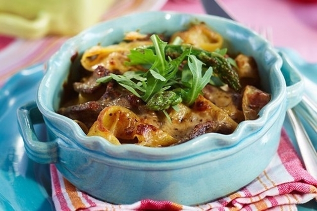 Pappardelle med lövbiff och tryffelsmak