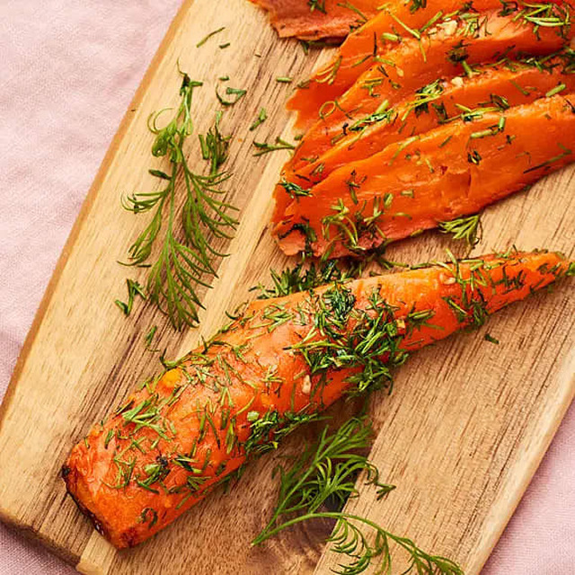 Vegansk gravad lax av morot