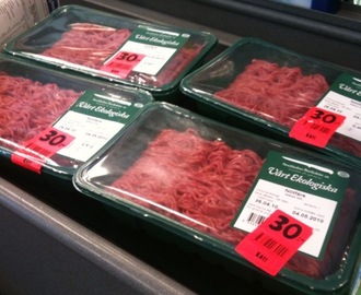 120 kr för 2kg eko-köttfärs är inte fy skam!